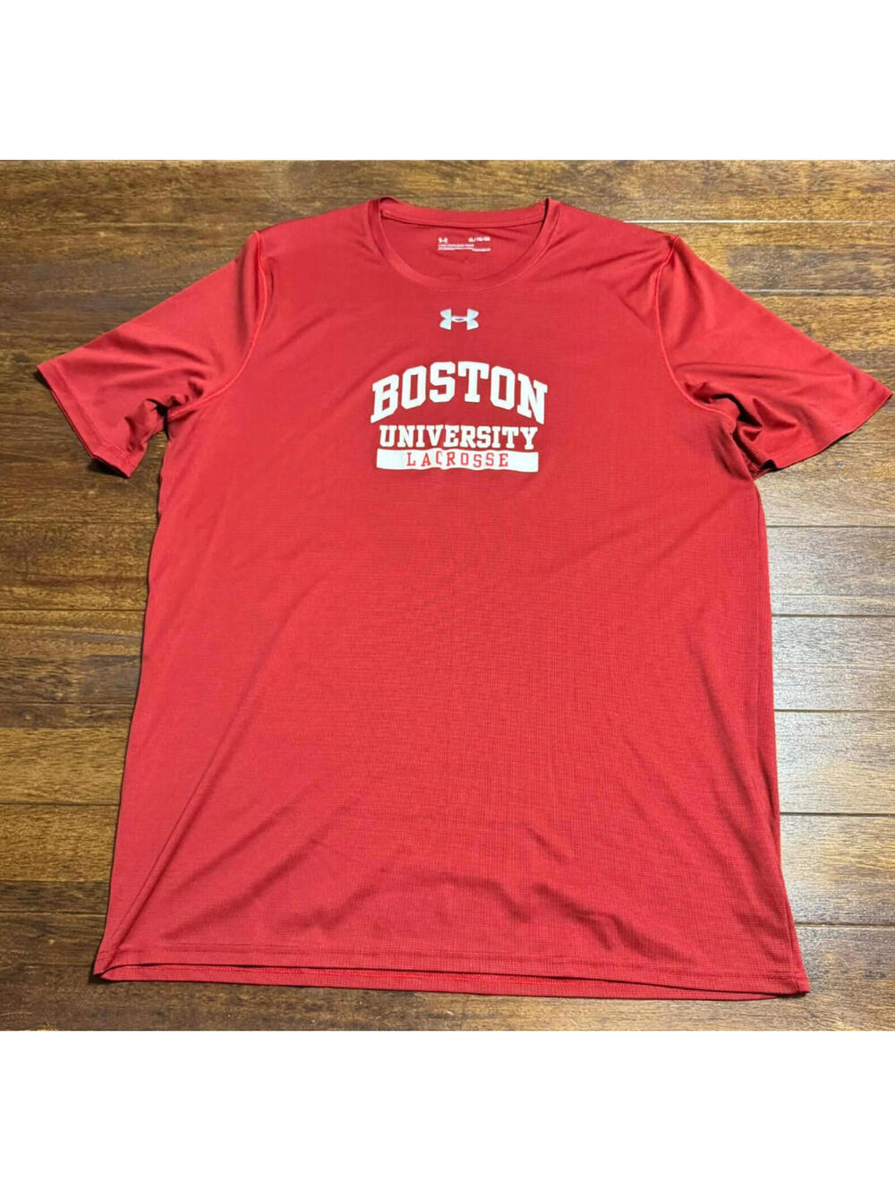 UNDER ARMOUR Heatgear NCAA BOSTON UNIVERSITY Red LACROSSE PERFORMANCE SHIRT XL